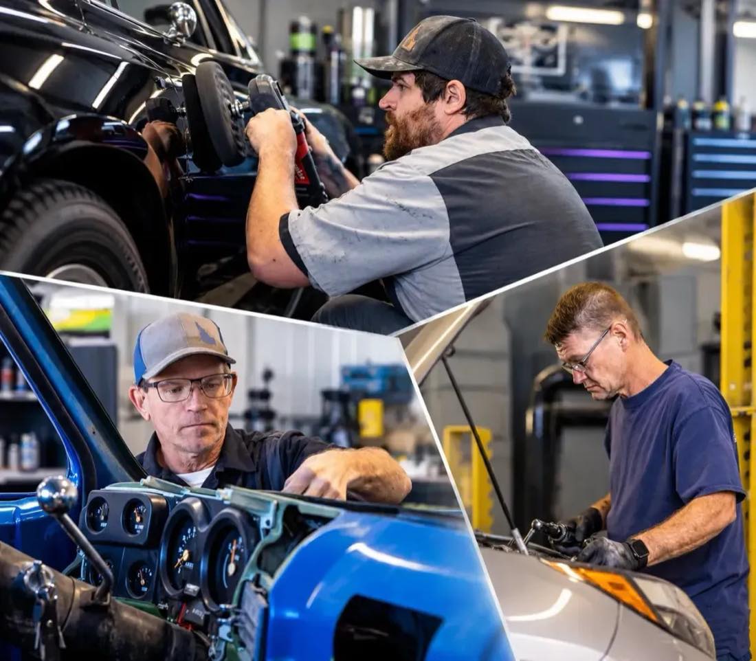 Jack's technicians working on vehicles